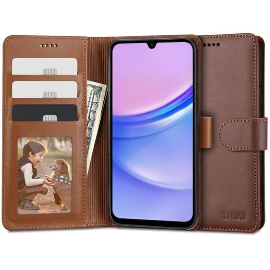 Etui Galaxy A15 4G / 5G Tech-Protect Wallet Brązowe Inna marka