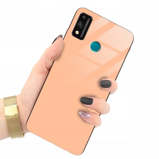 Etui GLASS do HUAWEI HONOR 9X LITE Brzoskwiniowy Beżowy KOLOR ROKU Peach Funnycase