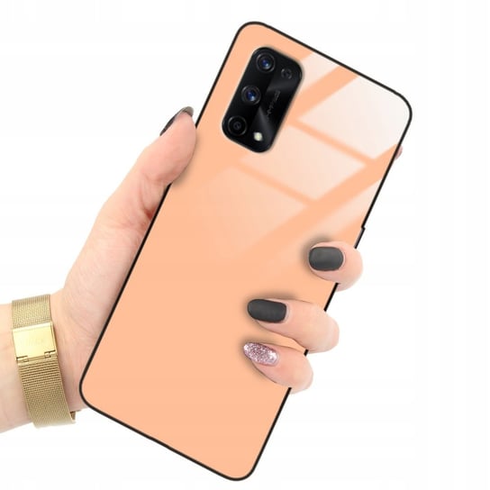 Etui GLASS do REALME X7 PRO Brzoskwiniowy Beżowy KOLOR ROKU 2024 Pastelowy Funnycase