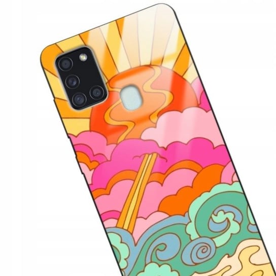 ETUI GLASS do SAMSUNG A21S Case HIPPIE STYL Wzory Funnycase