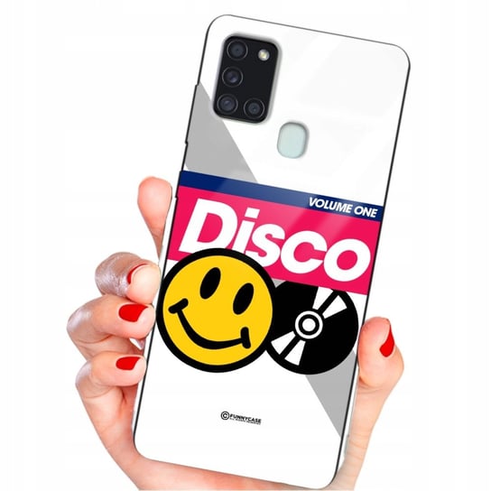 ETUI GLASS do SAMSUNG A21S RETRO DISCO Top Wzory Funnycase