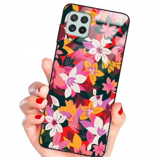 ETUI GLASS do SAMSUNG M32 4G Kwiaty Kolor Wzory Funnycase