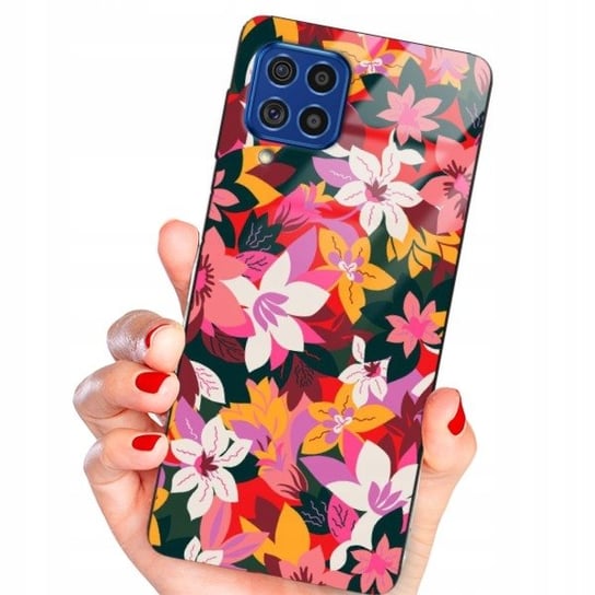 ETUI GLASS do SAMSUNG M62 Kwiaty Kolor Woman Wzory Funnycase