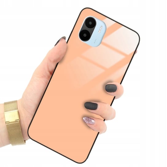 Etui GLASS do XIAOMI REDMI A1 Brzoskwiniowy Beżowy KOLOR ROKU Peach Fuzz Funnycase