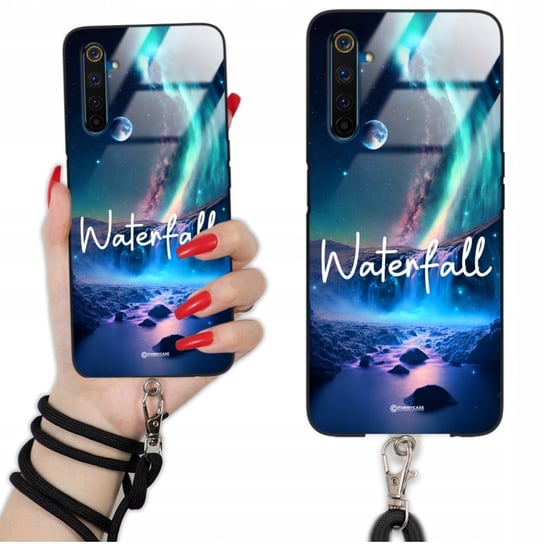 Etui GLASS QUICK do REALME 6 PRO Sznurek Czarny IMAGINE Krajobrazy Wzory Funnycase