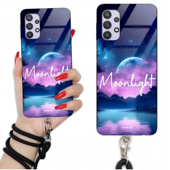 Etui GLASS QUICK do SAMSUNG A32 5G Sznurek Czarny IMAGINE Krajobrazy Wzory Funnycase