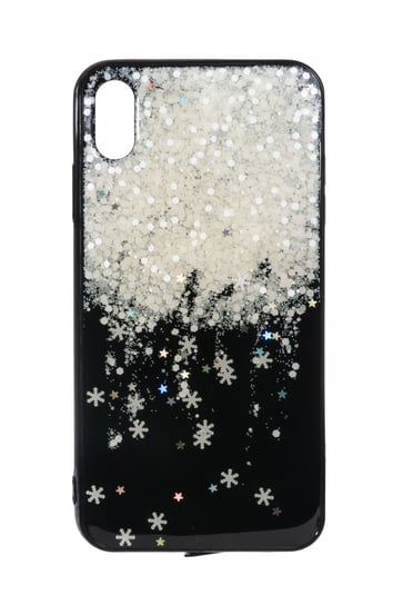 Etui Gline, pokrowiec do iPhone X, iPhone XS, wzór śnieżynki czarny Gline