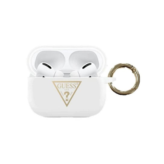 Etui Guess GUACAPLSTLWH Apple AirPods Pro cover biały/white Silicone Triangle Logo GUESS