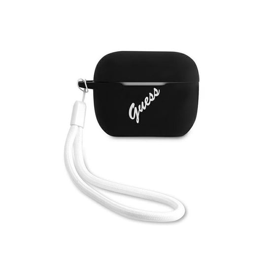 Etui Guess GUACAPLSVSBW Apple AirPods Pro cover czarno biały/black white Silicone Vintage GUESS