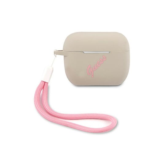 Etui Guess GUACAPLSVSGP Apple AirPods Pro cover szaro różowy/grey pink Silicone Vintage GUESS