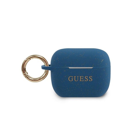 Etui Guess GUACAPSILGLBL Apple AirPods Pro cover niebieski/blue Silicone Glitter GUESS