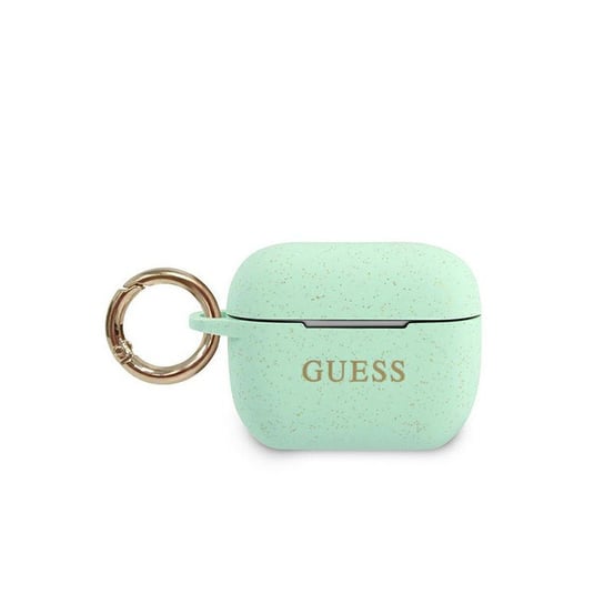 Etui Guess GUACAPSILGLGN Apple AirPods Pro cover zielony/green Silicone Glitter GUESS