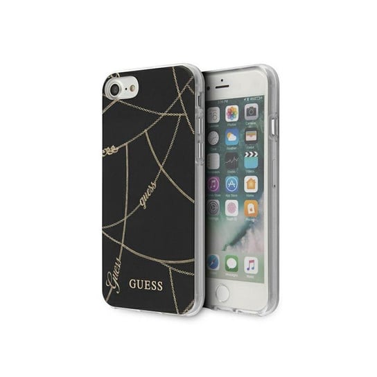 Etui Guess GUHCI8PCUCHBK Apple iPhone SE 2020/8/7 czarny/black hardcase Gold Chain Collection GUESS