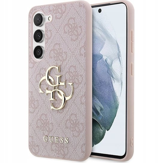 Etui Guess HardCase 4G Big Metal Logo do Galaxy A35, różowe GUESS