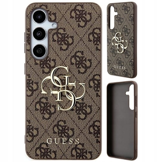 Etui Guess HardCase 4G Big Metal Logo do Galaxy A55, brązowe GUESS