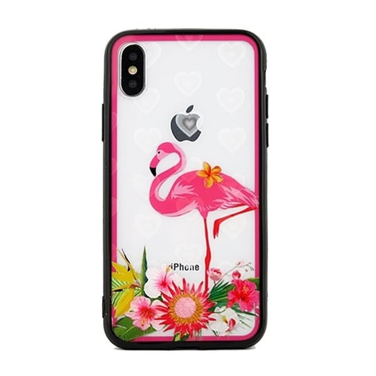 Etui Hearts iPhone 5/5S/SE wzór 3 clear (pink flamingo) Beline