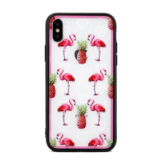 Etui Hearts iPhone 7/8/SE 2020 wzór 1 clear (flamingos) Beline