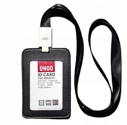 Etui Holder na kartę Smycz 60x93 RFID 54x85 Black ADVICE TECH