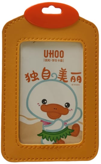 Etui Holder na kartę Smycz Duck eco pion Orange ADVICE TECH