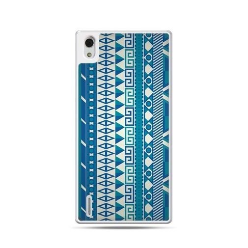 Etui, Huawei P7, niebieski wzorek pionowy EtuiStudio