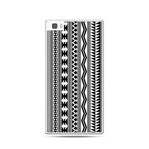 Etui, Huawei P8, czarno biały wzorek EtuiStudio