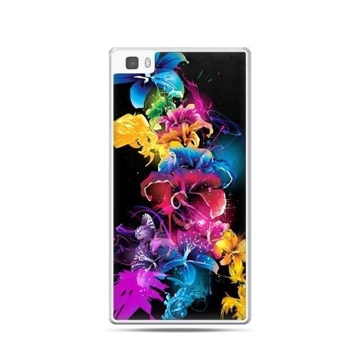 Etui, Huawei P8 Lite, kolorowe kwiaty EtuiStudio
