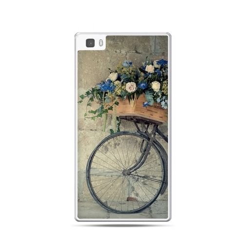 Etui, Huawei P8 Lite, rower z kwiatami EtuiStudio