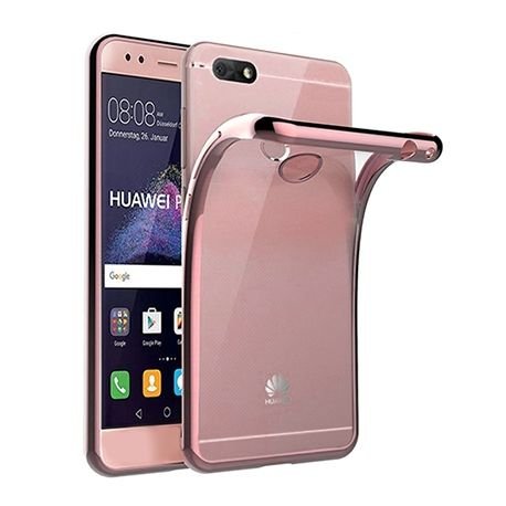 Etui, Huawei P9 Lite mini, silikonowe, platynowane SLIM tpu, różowy EtuiStudio