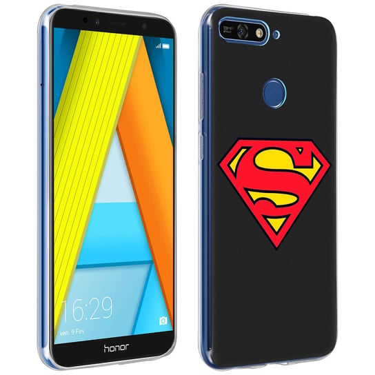 Etui Huawei Y6 2018/Honor 7A Superman Silikonowy Żel Ochronny Dc Comics Czarny DC COMICS