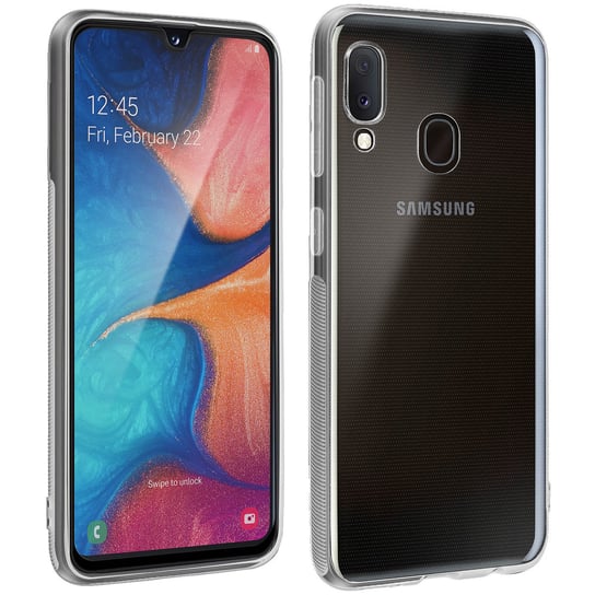 Etui i zabezpieczenie ekranu ze szkła hartowanego do Samsunga Galaxy A20e – czarne Avizar