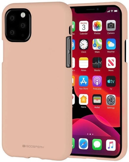 Etui, IPHONE 11 PRO MAX Soft Jelly, beżowy Mercury