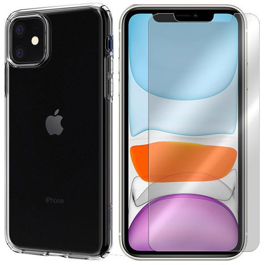 Etui Iphone 11 Spigen Liquid Crystal Case + Szkło Spigen