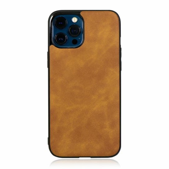 Etui iPhone 12 / iPhone 12 Pro BRĄZOWE skórzane WYTRZYMAŁE eleganckie plecki obudowa W340 Inna marka