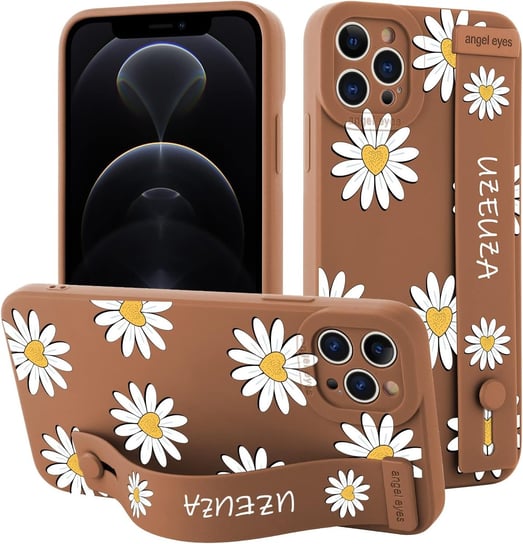 ETUI IPHONE 12 PRO MAX 6.7' BRĄZ KWIATY SILIKON Amazon