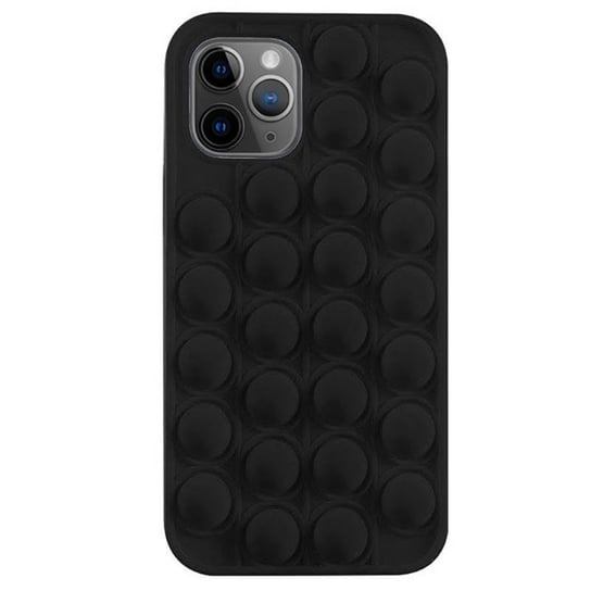 Etui Iphone 12 Pro Max Bąbelkowe Elastyczne Push Bubble Case Czarne Apple