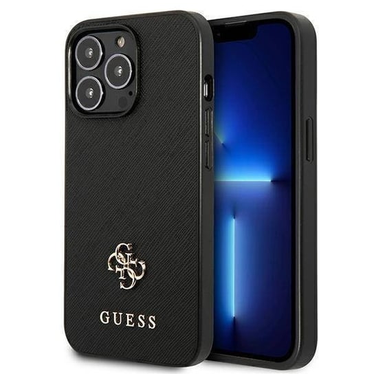 Etui IPHONE 13 PRO MAX Guess Hardcase Saffiano 4G Small Metal Logo (GUHCP13XPS4MK) czarne GUESS