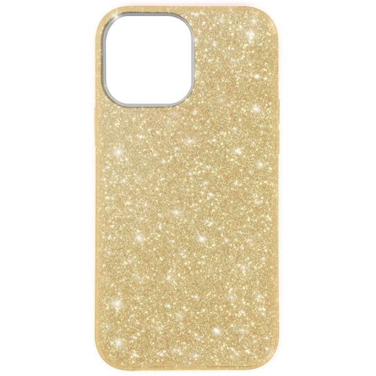 Etui iPhone 13 Pro Max Zdejmowane Glitter Silikonowe Półsztywne złote Avizar