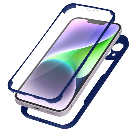 Etui iPhone 14 Plus Odporny na wstrząsy tył z pleksiglasu i polimerowy przód w kolorze niebieskim Contour Avizar