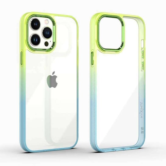 Etui IPHONE 14 PRO MX Rainbow zielono-niebieskie Maxximus