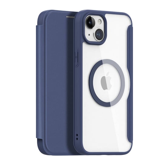 Etui iPhone 15 Plus magnetyczny pokrowiec MagSafe z klapką Dux Ducis Skin X Pro - niebieski Dux Ducis