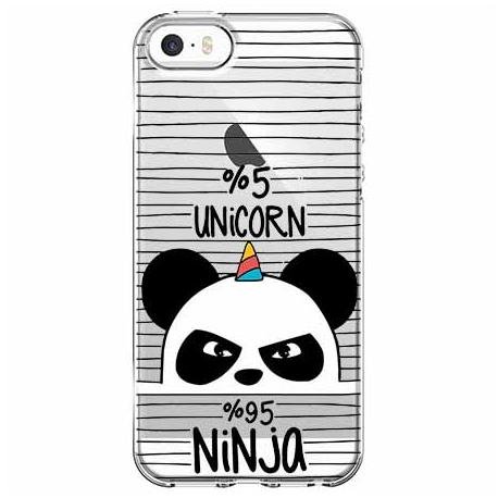 Etui, iPhone 5, 5s, Ninja Unicorn, Jednorożec EtuiStudio