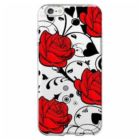 Etui, iPhone 6 Plus, Czerwone róże EtuiStudio