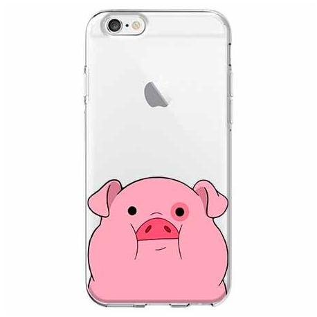 Etui, iPhone 6 Plus, Słodka różowa świnka EtuiStudio
