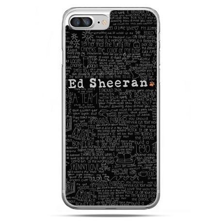 Etui, iPhone 8 Plus, ED Sheeran czarne poziome EtuiStudio