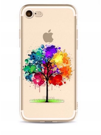 Etui, IPHONE, kolorowe drzewo Pan i Pani Gadżet