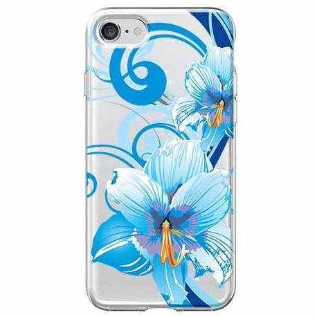 Etui, iPhone SE 2020, niebieski kwiat północy EtuiStudio