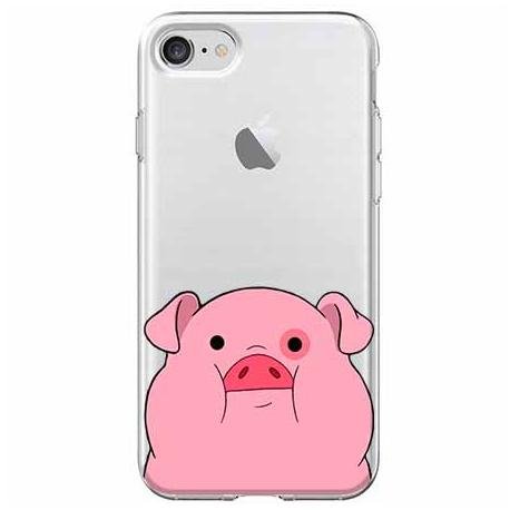 Etui, iPhone SE 2020, Słodka różowa świnka EtuiStudio