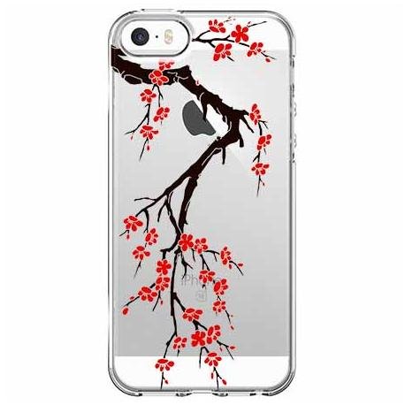 Etui, iPhone SE, Krzew kwitnącej wiśni EtuiStudio