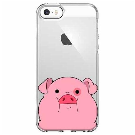 Etui, iPhone SE, Słodka różowa świnka EtuiStudio