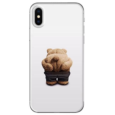 Etui, iPhone X, Miś z wypiętą pupą EtuiStudio